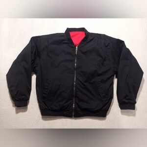 Vintage 90s Marlboro Black Red Logo Reversible Canvas Jacket Mens Size Large